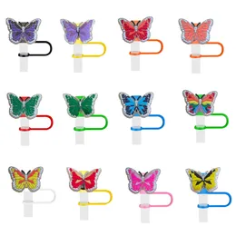 Other Home Decor Fluorescent Butterfly 6 St Er For Cups Protector Dust-Proof Reusable Topper Cup Accessories Drop Delivery Otve3