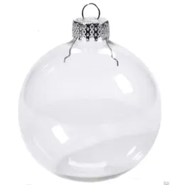 Decoration Glass Bauble Clear Xmas Wedding Balls 3 80Mm Christmas Ornaments Gift