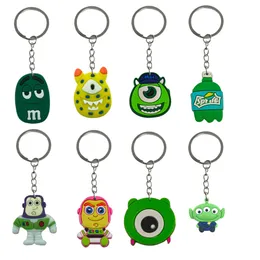 Keychains Lanyards Bass Lightyear Keychain for Kids Party Favors Keyring Lämplig skolväska Key Ring Boys Backpack Shoder Bag Pendant Otb3z