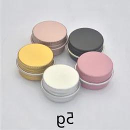 5g Empty Aluminum Jar Lip Balm Cosmetic Makeup Honey Cream Bottle Refillable Small Metal Containers Rose Gold Silver Pink 5ml Jwoai