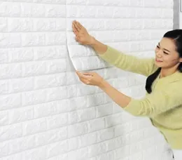 Creative 3D Wallpaper PE Foam Diy Wall Stickers Home Decoration Decor de parede Decoração de tijolos em relevo Sala de estar quarto fundo LX65938521