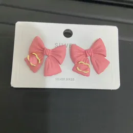 Orecchini a perno di prua rosa marca Orecchini designer placcati in oro 18K DONNE Crystal Pearl Earring Gioielli Accessori per feste