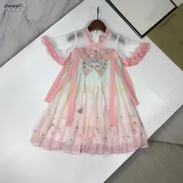 Top Girls Party Dress Design Hanfu Design Gonna per bambini taglia 110-160 cm Designer Designer vestiti di seta Ice Tessuto di cotone in cotone Princess 24pril 24pril