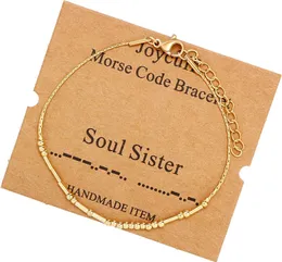 ETS Joycuff Inspirujący Morse Code Bransoletka Women Srebrna biżuteria