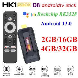 HK1 Rbox D8 Smart TV Stick Android 13 RK3528 Quad Core 2G 16G 4G 32G 8K wideo 1080p Ave HD 5G Dual WiFi6 BT5.0 Media Player