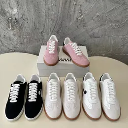 Дизайнерская обувь мода Bryce Love Little White Shoe Runway Isabel Paris Marant Sneaker Beth Grip-ремешка Кожаная лавочная крышка Brycy Beth Logo Logo Кожаные замшевые кроссовки 35-40