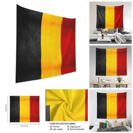 Tapestries Belgium Belgian Flag National of Tapestry Classic Print Geeky R333 معلقة