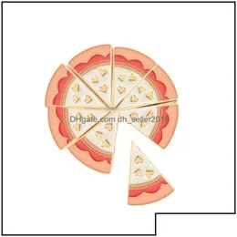 ピンブローチピンブローチピザのおいしい白い愛の性格クリエイティブバッジオーナメントスペシャルエナメル漫画ラペルデニdhxk1