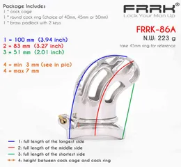 NXYCockrings FRRK Large Male Device Cock Cage Metal Bondage Belt Scrotum Groove Lock Penis Rings Fetish Lockable Sex Toys for Men 11246221019