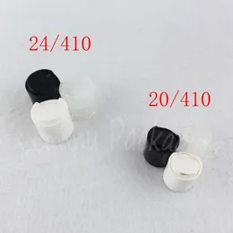 20/410 24/410 Schwarz/Weiß/transparente Plastikscheiben -Top -Kappe, hochwertige Kappe für kosmetische Flaschen (100 PC/Los) Rftql LBMPK