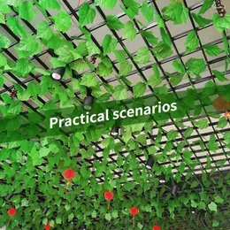 Dekoratif Çiçekler 2.1 m Simülasyon Ivy Scindapsusvines Yeşil Yapraklar Bahçe Orchard Kafes Dekorasyon Odası Dekor Şık Düğün Merkez Parçası