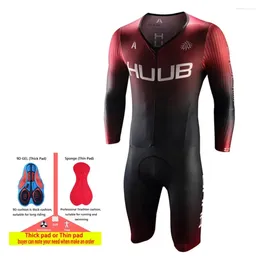 레이싱 세트 HUUB 2024 TRIATLON PAK MANNEN FIETSEN AERO SCHAATSPAK TRAJE FIETS KLEDING MONO CICLISMO HOMBRE TRISUI MTB WIELERTRUI ROPA