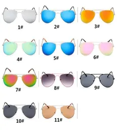 2017 projektant marki okulary przeciwsłoneczne dla dzieci fajne lustro odblaskowa metalowa rama dla dzieci okulary przeciwsłoneczne dzieci039s okulary UV400 B6397729306