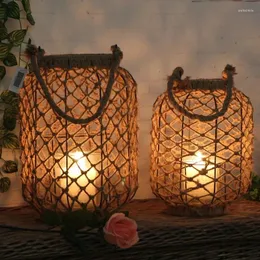 Ljushållare vintage stativ lykta rustik utomhusbord retro hängande porta velas hem dekoration trädgård
