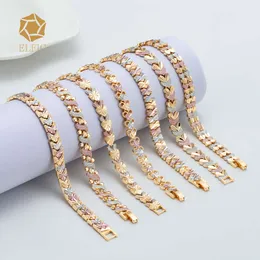 Elfic American and dubai best selling jewelry Gold Plated simple Bracelet hollow Bracelet for men women