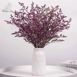 Dekorative Blüten 100g Ewige Limoniumliebhaber Gras erhalten getrocknet für Wohnzimmer Dekoration Pampas Bouquet Valentinstag Hochzeitsdekoration