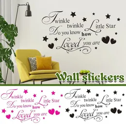 Window Stickers Wall English Letter Butterfly Living Room Bedroom Decoration Papel Tapiz Autoadhesivo Home Decor