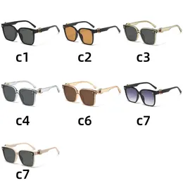 نظارة شمسية فاخرة للنساء للنساء نظارات شمسية للرجال مربعة مربعات الصيف في الهواء الطلق جولز GALSS مصمم نظارة شمسية إطار المعادن العين UV400 Wholesales MOQ = 10