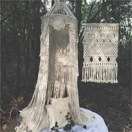 Halmiler Macrone Goblen Çadır Düğün Talimat Dokunması Bohem Kız Kalp Asma Yatak Perde Odası Dekorasyon