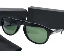 Superb P714 entfaltet Pilot -Sonnenbrille für Männer elastischer Nasen Bridif400 55 importierte Planke HD Grüne Glaslinsen Euroam Big Frame 1451952