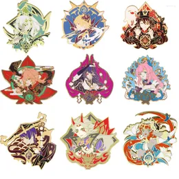 Brosches anime genshin påverkar arataki itto pin brosch abedo raiden shogun nahida figur emaljmadge samling cosplay souvenir