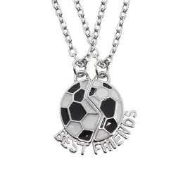 Colares pendentes Melhor amigo Colar de emenda masculino e feminino Design de futebol criativo Pingente aluno Acessórios de joias de amizade J240513