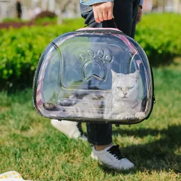 猫のキャリア通気性のある透明な手形の船尾肩の斜めのペットバッグ