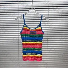 Rainbow Tank Top Top Top Vestidos Mulheres no verão Tops de colheita respirável vestido sexy sexy