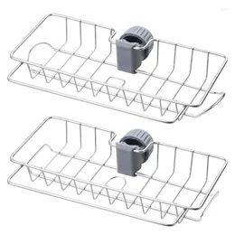 Kitchen Storage Faucet Rack Stainless Steel Racks Hanging Accessories Drain Shelf For Home Sink Sponge Rag Quickly Drop