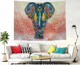 Tapisseries mylb 1ps Böhmen Mandala filtar Tapestry Elephant Wall Hanging Wandbehang Gobelin Filt Dorm Home Decor Mantas Mandalas