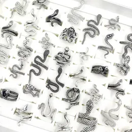 20/30/40/50 pezzi/antico anello regolabile animale per animali da serpente gotico approvato per uomini e donne all'ingrosso ad anello mistano gioielli di gioielli da regalo 240429