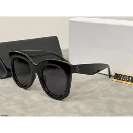 2023 notizie designer di lusso marca occhiali da sole gatto occhiali rettangolo occhiali da sole di alta qualità da donna di occhiali da uomo bicchiere da donna vetro da sole Uv400 lente unisex con box7031