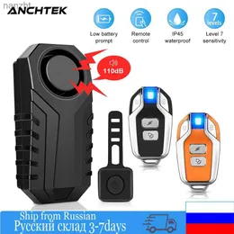 Alarm systems Motorcycle Burglar alarm with orange remote control and horn wireless bicycle safety alarm vibration sensor 113dB loud WX