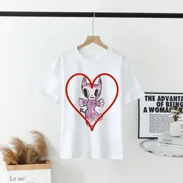 Designer Tshirt Women's T-Shirt Cartoon Doll Print Cotton Loose Short Sleeve Tee shirt
