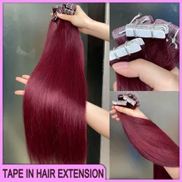 99J Silky Straight Wavy Tape In Hair Extensions 50g/lot 3 Lots Russian Brazilian Malaysian Indian 100% Remy Raw Virgin Human Hair Weaving