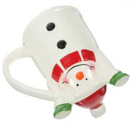 Tassen Dekorative Kaffeetasse Festival Wasser Tasse entzückende niedliche Keramik -Heim -Weihnachtsdesign