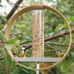 Andere Vogelversorgungen im Freien Feeder Holz kreisförmig wild 11,8 Zoll leicht zu reinigen Füllung Garten Deco Eichhörnchen Spinnenankunft