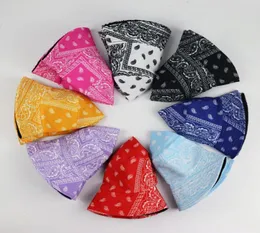 Two Side Wear Woman Paisley Bandana Balde Hat reversível Fisherman Cap Cool Cycling Hunting