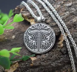 12PCS Irminsul Viking Yggdrasil Deer Eagle Naszyjnik Drzewo życia wisiorek z wykwintnymi łańcuchami pudełek9745612