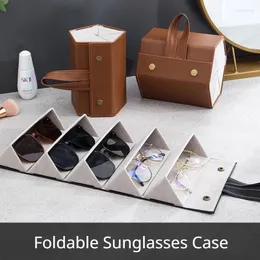 Storage Bags Foldable Glasses Holder Case Portable Sunglasses Organizer Travel Versatile Pouch For EyeGlasses Watch Jewery