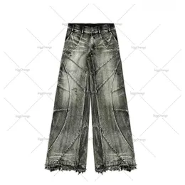Y2k Streetwear Punk Hip Hop Jeans West Workwear Rap Style Lose Wash Plus Size -Kleidung Männer moping Hosen 240513