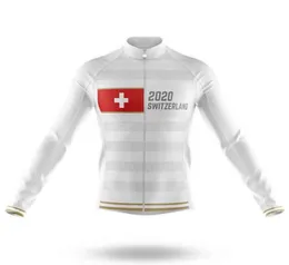 SPTGRVO 스위스 2020 프로 팀 롱 슬리브 사이클링 저지 멘 워멘 자전거 자전거 옷