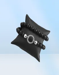 Stand Halskette Pave Obsidian Charm Europe Trendy European Fashion Gift Schmuck in 925 Sterling Silber für Männer Frauen 22021834338229780309