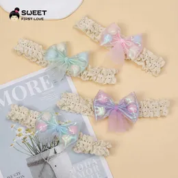 Hair Accessories Candy Bow Baby Headband Princess Elastic Kids Baby Girl Headbands Turban Gauze Bow Children Hair Band Haarband Hair Accessories