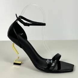 Designer Heels High Heels Women luxury Patent Leather Gold Tone Triple Black Nuede Red Womens Lady Fashion Sandals Party Wedding Office heels With box