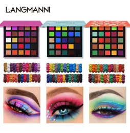 Langmanni 25 Färg Matte Pearlescent Eyeshadow Palette Långvarig naturlig makeup Shimmer Glitter Eye Shadow5060617