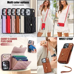 Crossbody Small Duftrant Accordion Card Holder Mobilfunkkoffer für iPhone 15 Pro Max Fashion 14Plus 13 12 Pro 11