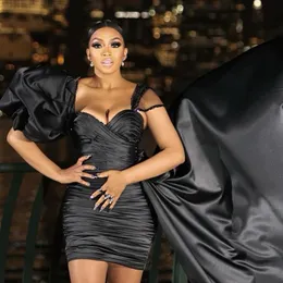 2021 plus storlek arabisk aso ebi svart sexig mantel prom klänningar pärlstav stilig satin kväll formell parti andra mottagnings klänningar zj206 249l