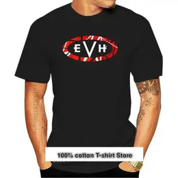 T-shirt maschile camiseta unisex con estapado de eddie van halen evh camiseta unisex en color blanco y negro 20 unidades t240510