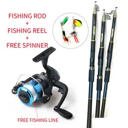 Spinnstangen neue Köderfischerei Rollen Rollen Fisch Tackle Rod und Carbon Ocean Rock Linie als Geschenkverlust Sport im Freien Otypy